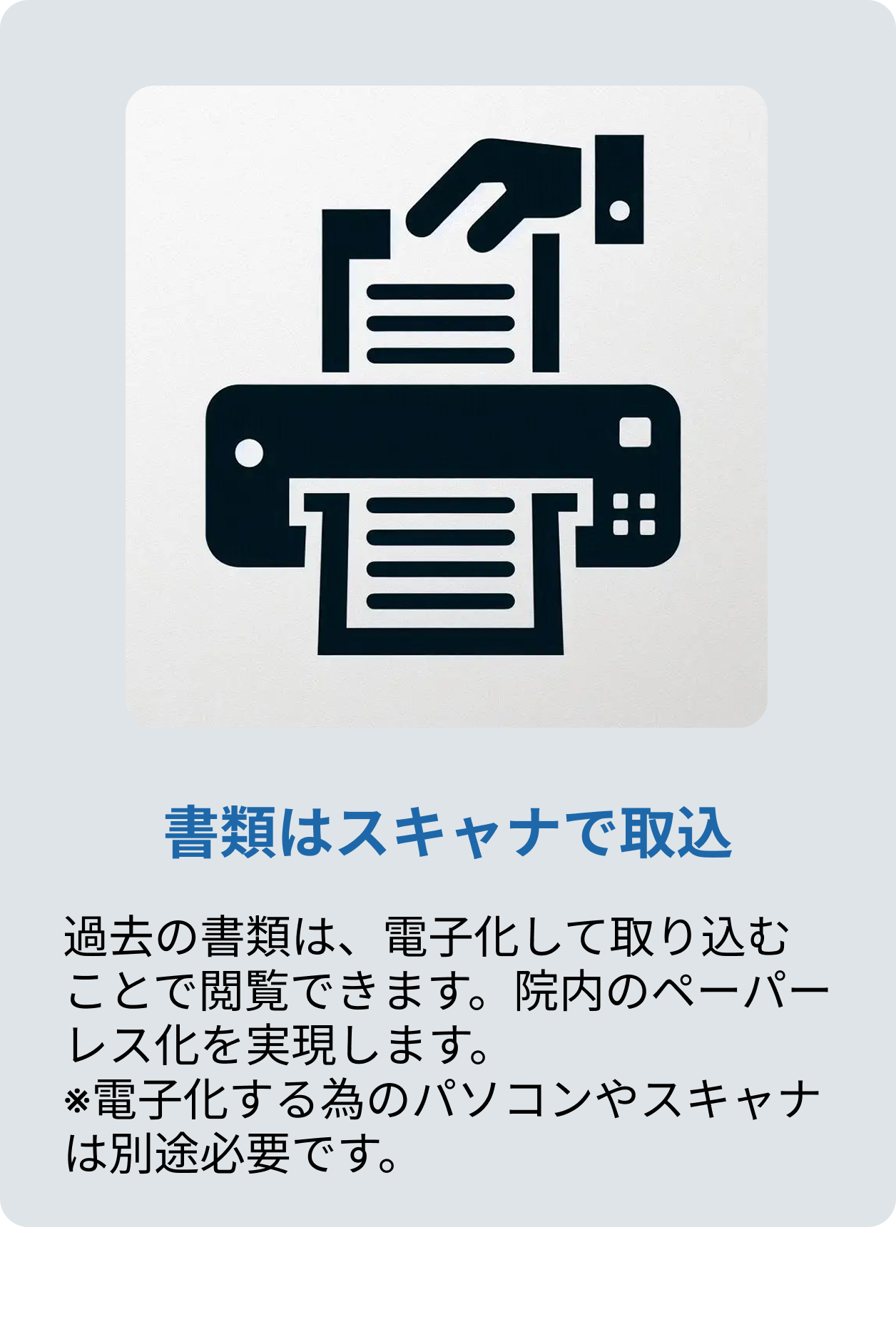 書類はスキャナで取込 書類はスキャナで取込